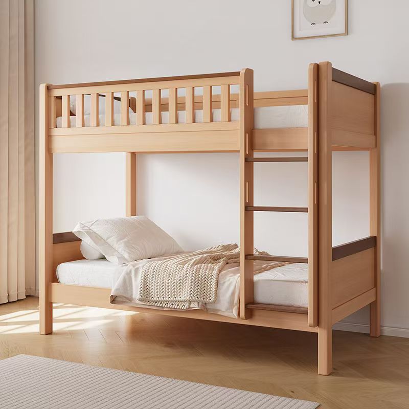 天然オーク材二段ベッド、スライドと引き出し付きキャビネット階 - Bunk Bed With Stairs And Slide のレビューと価格