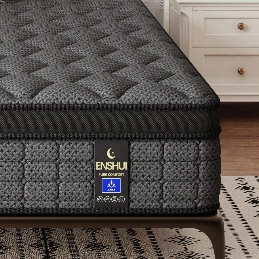12インチまたは14インチのハイブリッドマットレス（シングル - Memory Foam Mattress In A Box Queen のレビューと価格